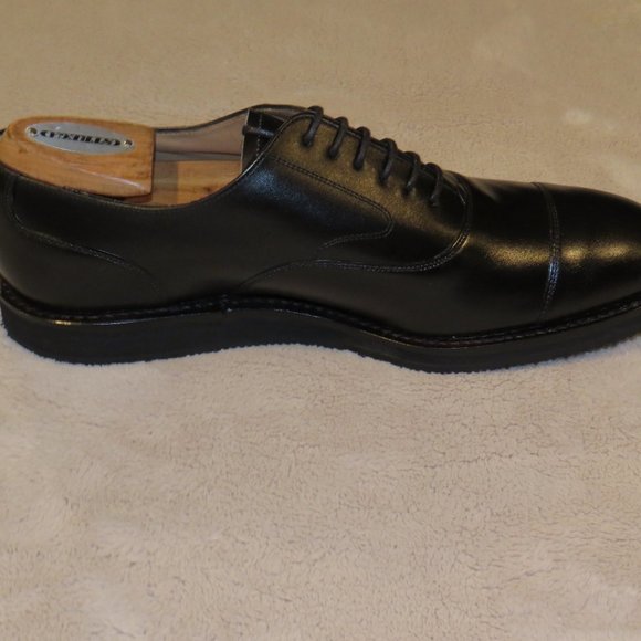 Church\'s Lancaster Wedge Black Calf Leather Captoe Oxford 8 F NWB